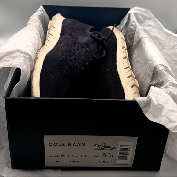 COLE HAAN ZERO GRANDE PEACOAT SUEDE OXFORD SNEAKERS - Picture 10 of 11